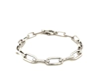 Sterling Silver Wide Paperclip Chain Bracelet (6.50 mm)