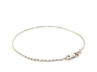 14k White Gold Solid Diamond Cut Rope Bracelet (1.80 mm)