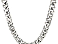 Sterling Silver Rhodium Plated Miami Cuban Chain (8.40 mm)