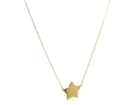 14k Yellow Gold Necklace with Five Pointed Star