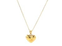 Puffed Heart Pendant in 10k Yellow Gold