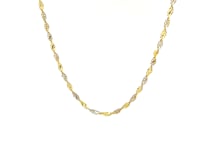 14k Two-Tone Gold Singapore Chain (2.50 mm)