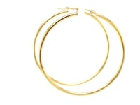 10k Yellow Gold Polished Hoop Earrings (2x45mm)