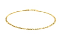 14k Yellow Gold Figaro Bracelet (1.90 mm)