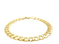 14k Yellow Gold Solid Curb Bracelet (8.20 mm)