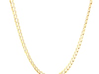 14k Two Tone Gold Pave Curb Chain (3.60 mm)