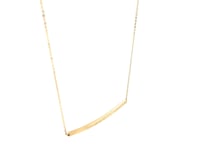 14k Yellow Gold Thin Textured Bar Necklace