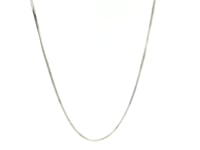 Sterling Silver Rhodium Plated Octagonal Snake Chain (0.90 mm)