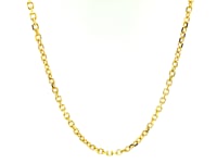 14k Yellow Gold Diamond Cut Cable Link Chain (2.20 mm)
