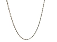 10k White Gold Solid Diamond Cut Rope Chain (1.60 mm)