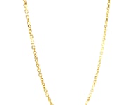 14k Yellow Gold Diamond Cut Cable Link Chain (1.50 mm)