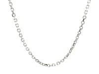 14k White Gold Diamond Cut Cable Link Chain (2.20 mm)
