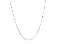 14k White Gold Diamond-Cut Bead Chain (1.10 mm)