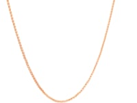 14k Rose Gold Diamond Cut Round Wheat Chain (1.20 mm)