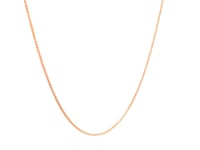 14k Rose Gold Diamond Cut Round Wheat Chain (0.60 mm)