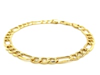 14k Yellow Gold Lite Figaro Bracelet (6.60 mm)