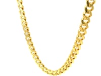 14k Yellow Gold Polished Miami Cuban Chain Necklace