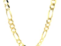 10K Yellow Gold Solid Figaro Chain (6.60 mm)