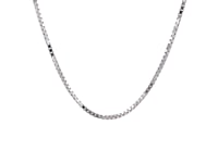 14k White Gold Classic Box Chain (1.4 mm)