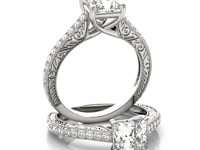 14k White Gold Princess Cut Diamond Engagement Ring (1 1/4 cttw)