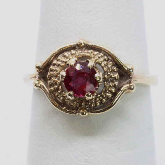 0.40 Ct Ruby Ring In 10k Gold