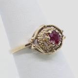 0.40 Ct Ruby Ring In 10k Gold