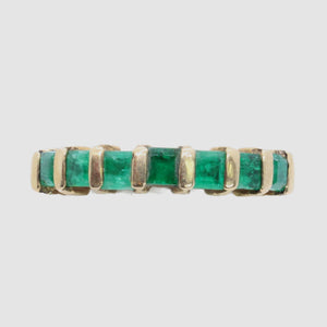 0.63 Ct Emerald Band In 14k Gold