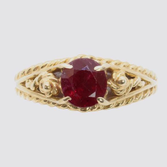 1.50 Ct Ruby Ring In 14k Gold