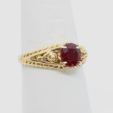 1.50 Ct Ruby Ring In 14k Gold