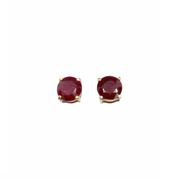 1.10 Ct Ruby Earrings In 14k Gold