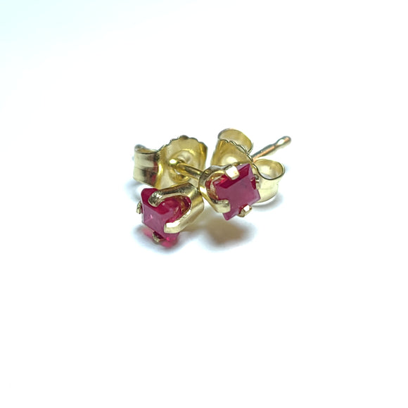 0.28 Ct Unheated Ruby Studs In 14k Gold | Northern Gem Supply