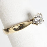 0.20 Ct Solitaire Diamond Ring In 14k Gold