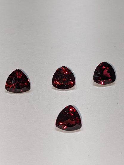 Garnet 6mm Trillion With Concave Edges (4 pc) - Northern Gem Supply