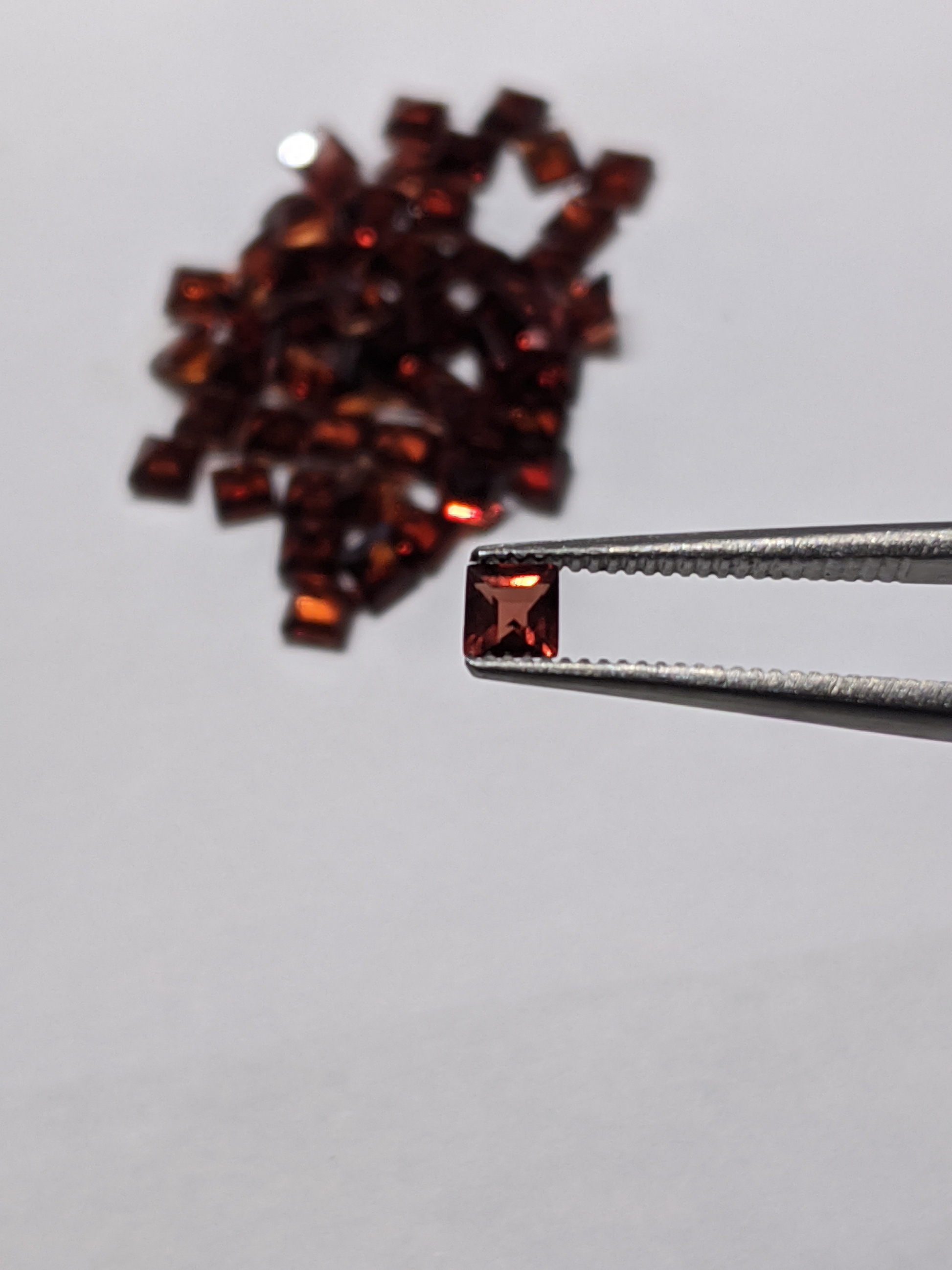 10 Ct Garnet (53 Stones 3x3 mm Square) | Northern Gem Supply