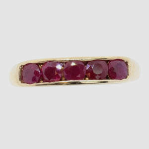 1.20 Ct Ruby Band In 10k Gold