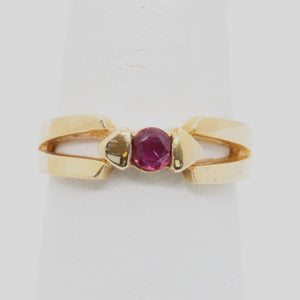 0.20 Ct Ruby Ring In 14k Gold